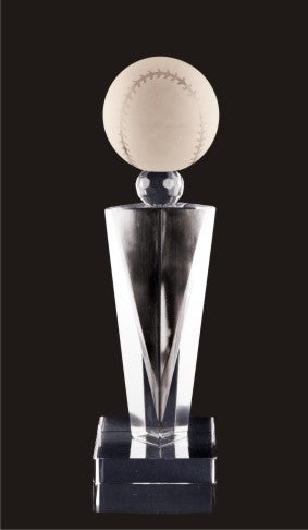 Elegante Baseball Crystal Trophy Award