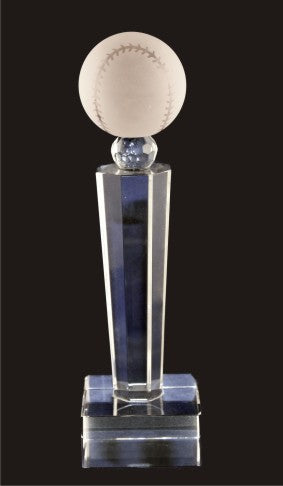 Tuscany Baseball Crystal Trophy Award