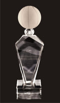 Deco Basketball Crystal Trophy Award