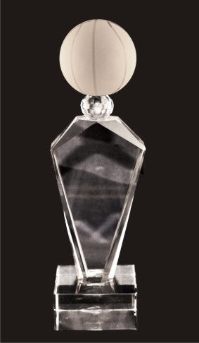 Deco Basketball Crystal Trophy Award