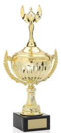 Victory Gold Metal Cup Trophy with Figurine