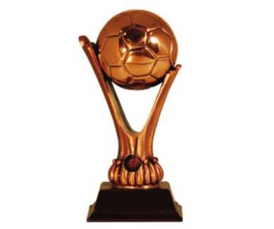 Large Copper Soccer Ball Trophy Award - 12''