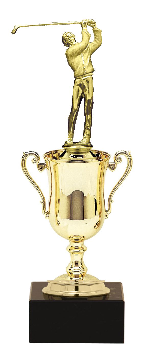 Classic Loving Cup and Gold Statuette Trophy