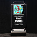 Retro Music Acrylic Full-Color Trophy - Musical Love Notes