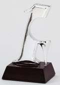 Silver "Hole In One" Golf Ball Holder Trophy - 5 1/4"