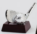 Silver "Wedge" Golf Resin Trophy Award - 4-1/2"