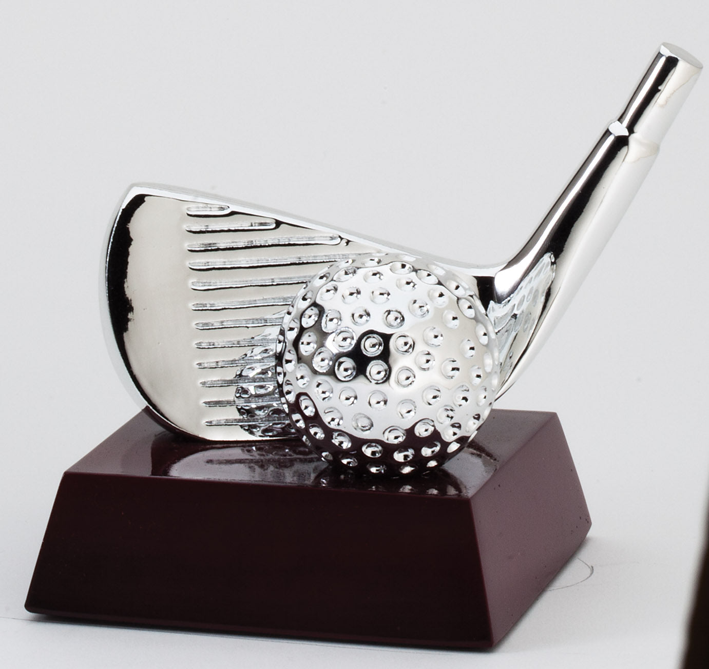 Silver "Wedge" Golf Resin Trophy Award - 4-1/2"