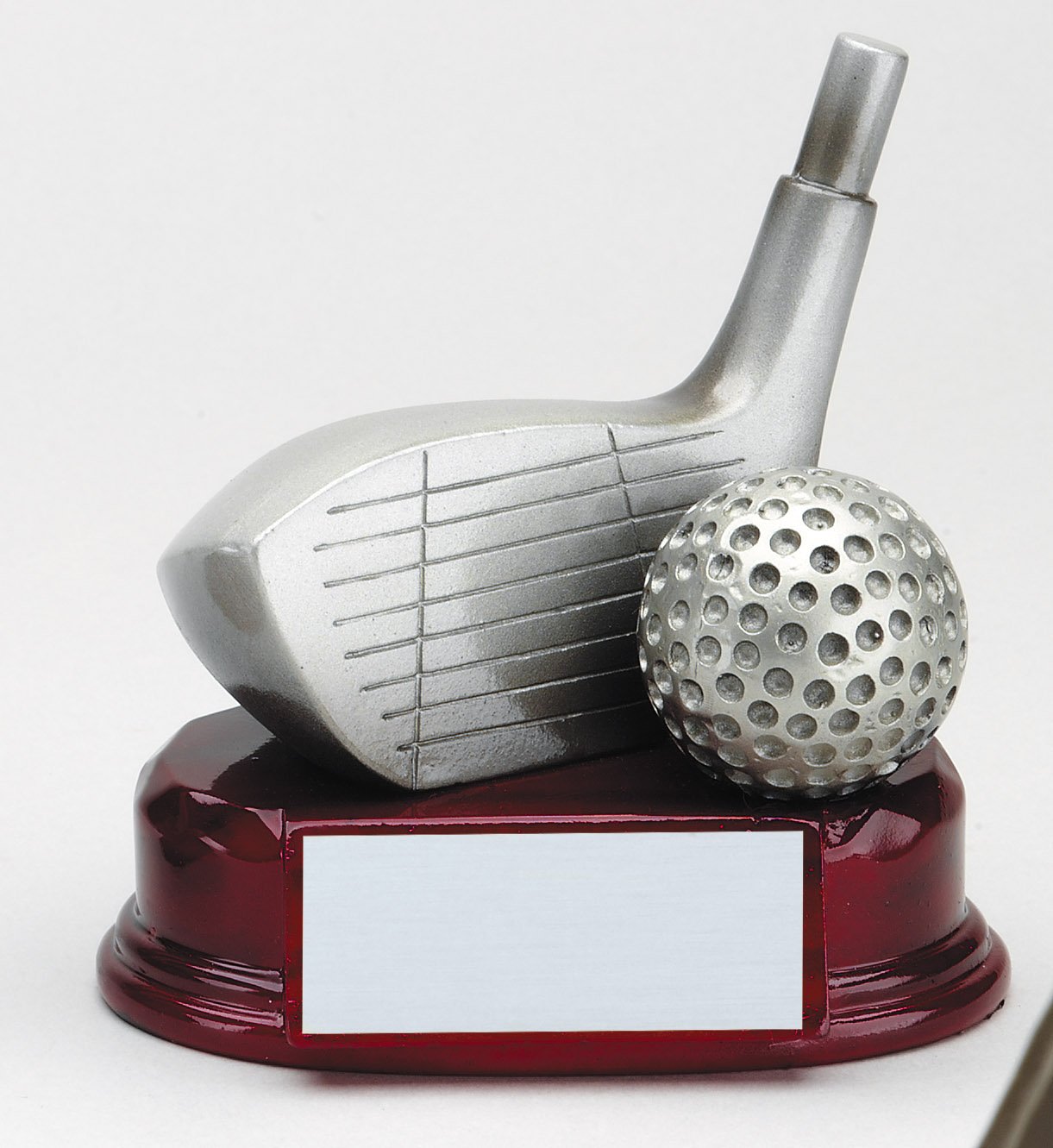 Silver "Driver" Golf Resin Trophy Award - 5-1/2"