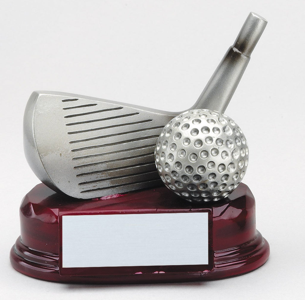  Silver "Wedge" Golf Resin Trophy Award - 4-1/2