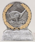 Golf Tee Off Gold & Silver Resin Trophy Award