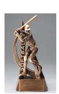 Softball Female Ultra Action Bronze Resin Trophy Award - 6.5''