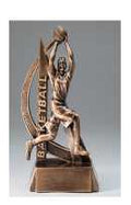 Basketball Ultra Action Female Bronze Resin Trophy Award - 6-1/2"