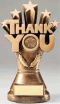Thank You Bronze Resin Trophy Award - 8-1/4"
