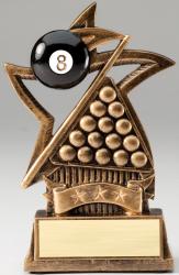 Billiards Star Bronze Resin Trophy Award - 6''