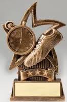Track Star Bronze Resin Trophy Award -  6''