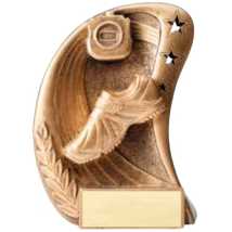 Track Whoosh Bronze Resin Trophy Award- 5-1/2''