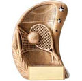 Tennis Swoosh Bronze Resin Trophy Award - 5 1/2"
