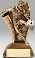 Male Soccer Flag Bronze Resin Trophy Award - 6 1/2''