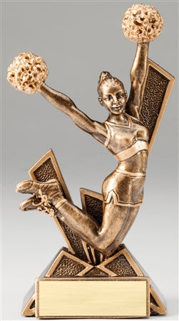 Cheerleading Checkmate Bronze Resin - 6 1/2''