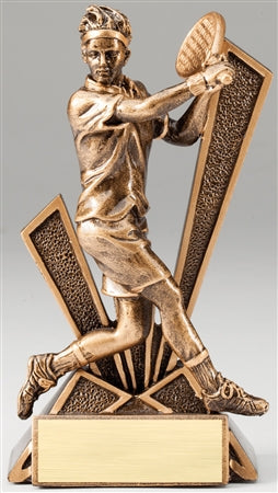 Male Tennis Checkmate Bronze Resin Trophy Award - 6 1/2"