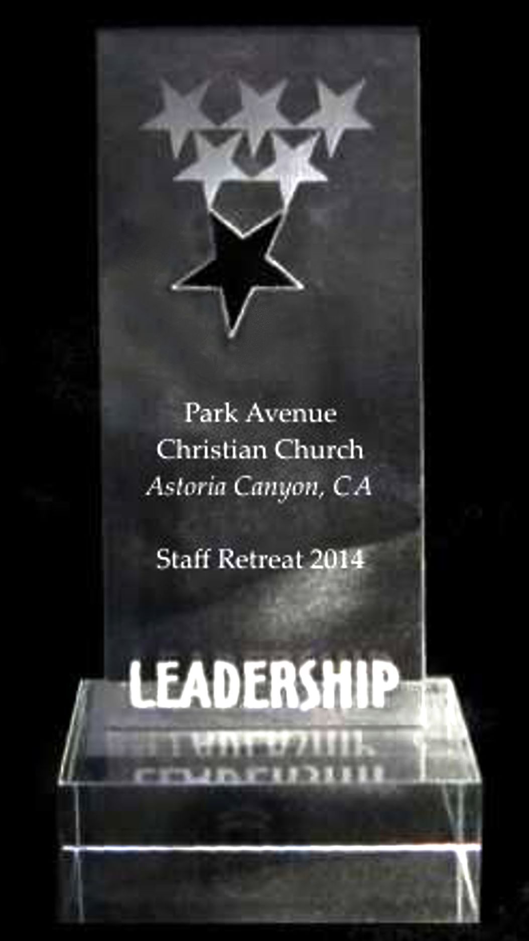 Acrylic Leadership Star Trophy Award