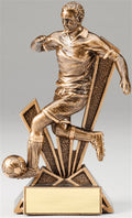 Male Soccer Checkmate Bronze Resin Trophy Award - 6 1/2''