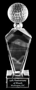 Deco Golf Ball Crystal Trophy Award