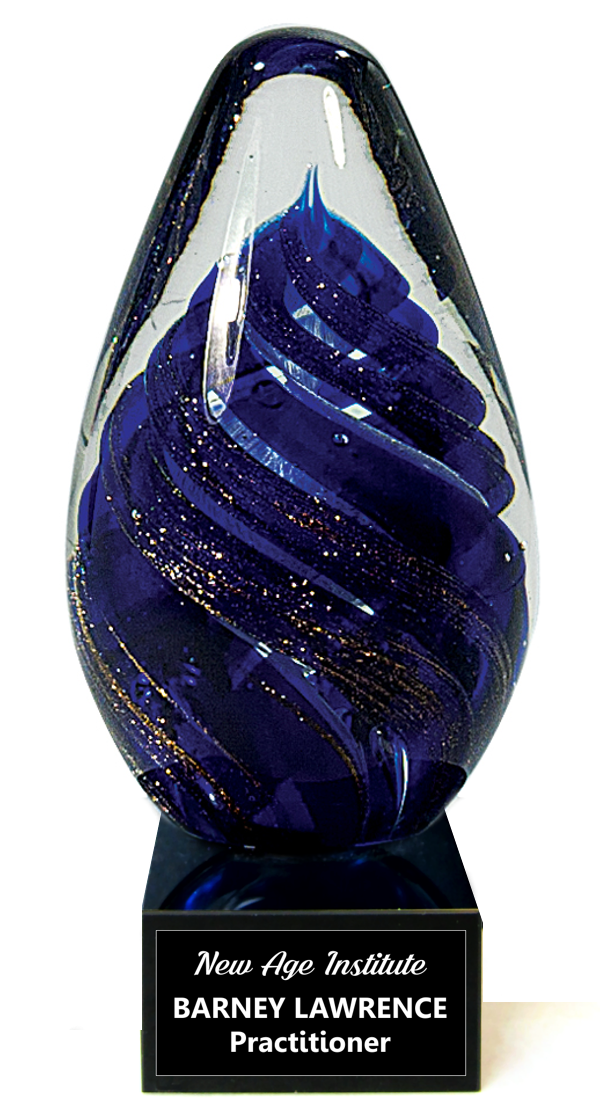 Color Crystal Blue Tornado Egg Trophy Award