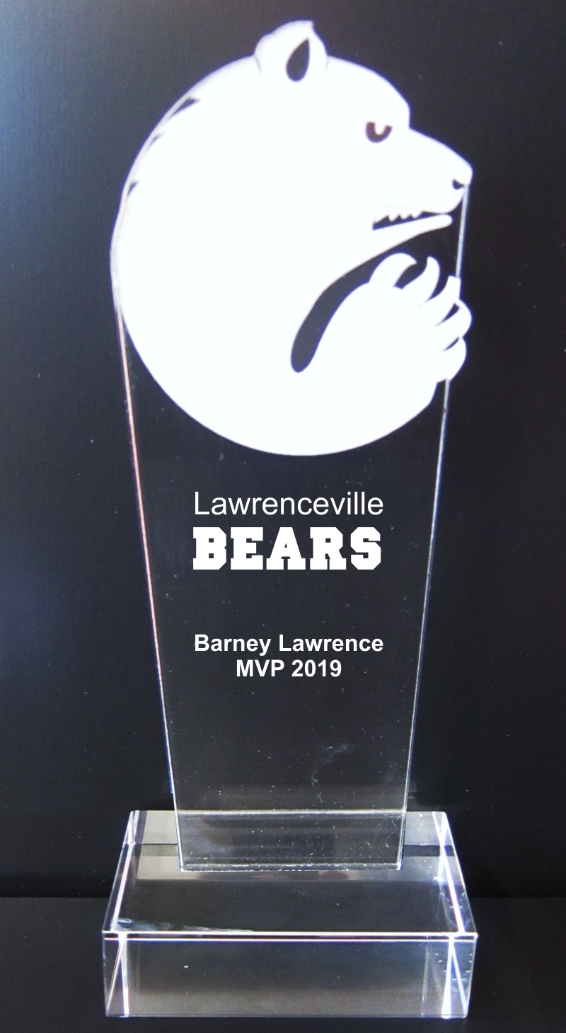 Acrylic Bear Mascot Trophy Award