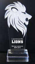 Acrylic Lion Big Cat Mascot Trophy Award
