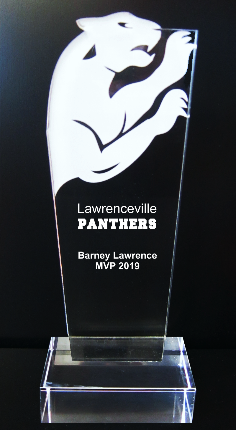 Acrylic Panther Puma Cougar Big Cat Mascot Trophy Award