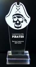 Acrylic Pirate Mascot Trophy Award