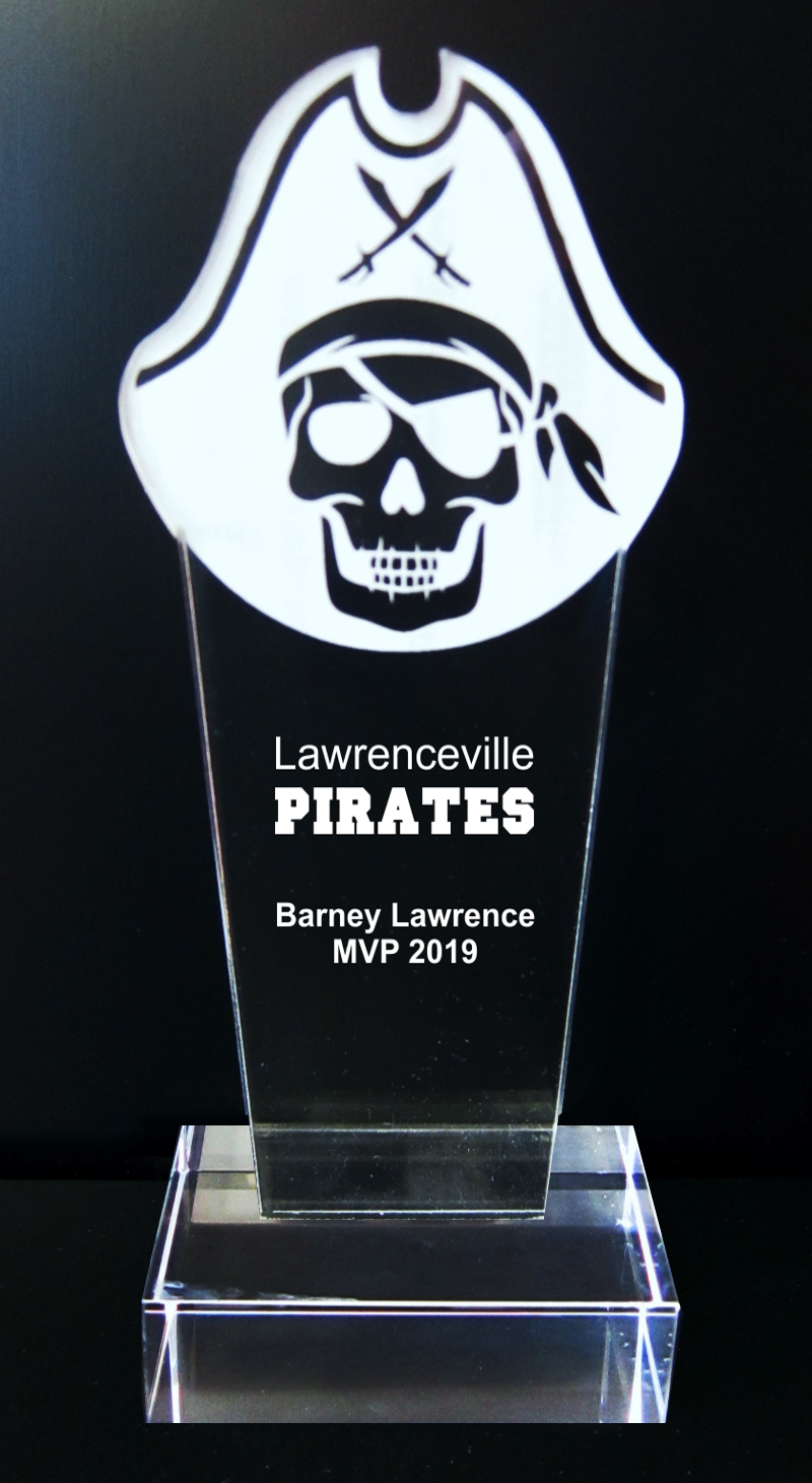 Acrylic Pirate Mascot Trophy Award