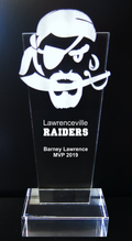Acrylic Raider Buccaneer Pirate Mascot Trophy Award