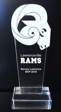 Acrylic Ram Mascot Trophy Award