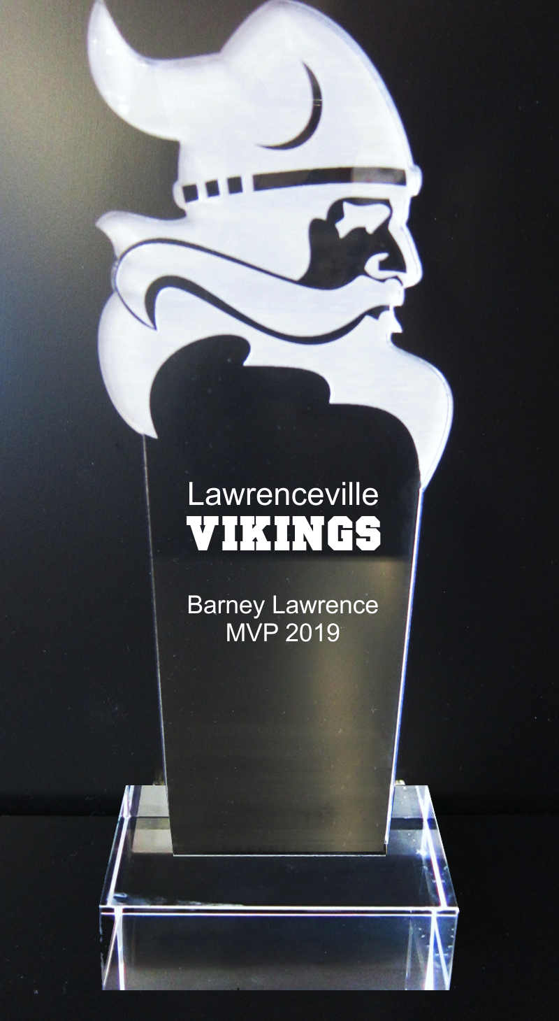Acrylic Viking Mascot Trophy Award