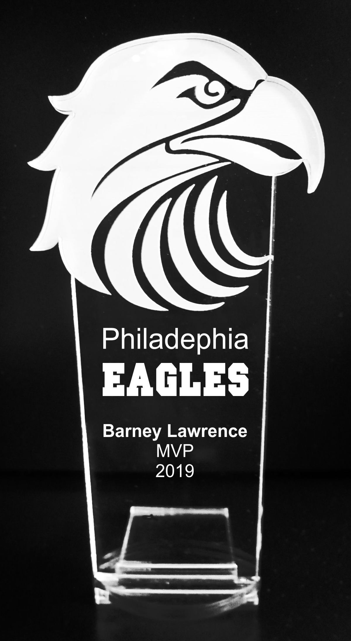 VALUE LINE Eagle Acrylic Mascot Trophy Award