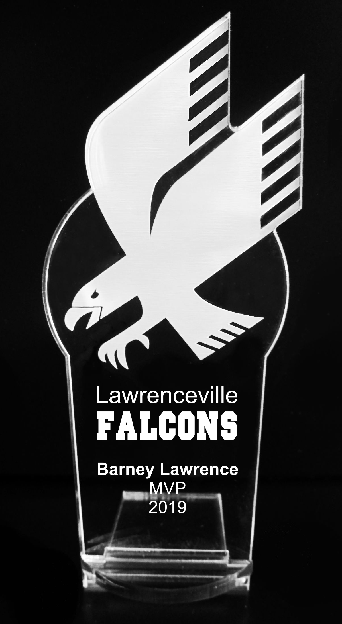 VALUE LINE Falcon Acrylic Mascot Trophy Award