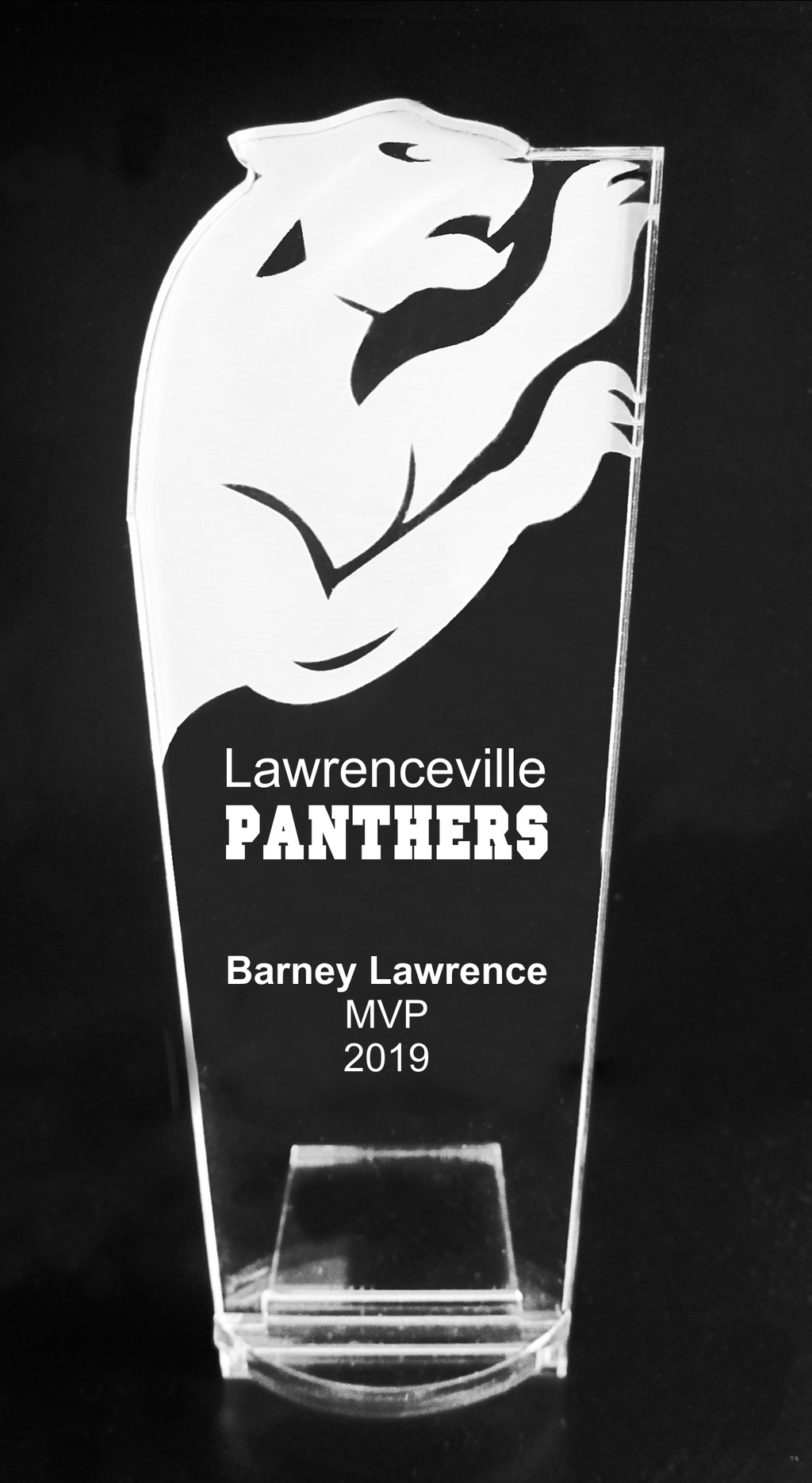 VALUE LINE Panther - Puma - Cougar - Big Cat - Mascot Acrylic Trophy Award