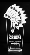 VALUE LINE Native American  - Chief Headdress Acrylic Mascot Trophy Award 