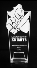 VALUE LINE Knight - Crusader Acrylic Mascot Trophy Award