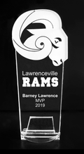 VALUE LINE Ram Mascot Acrylic Trophy Award