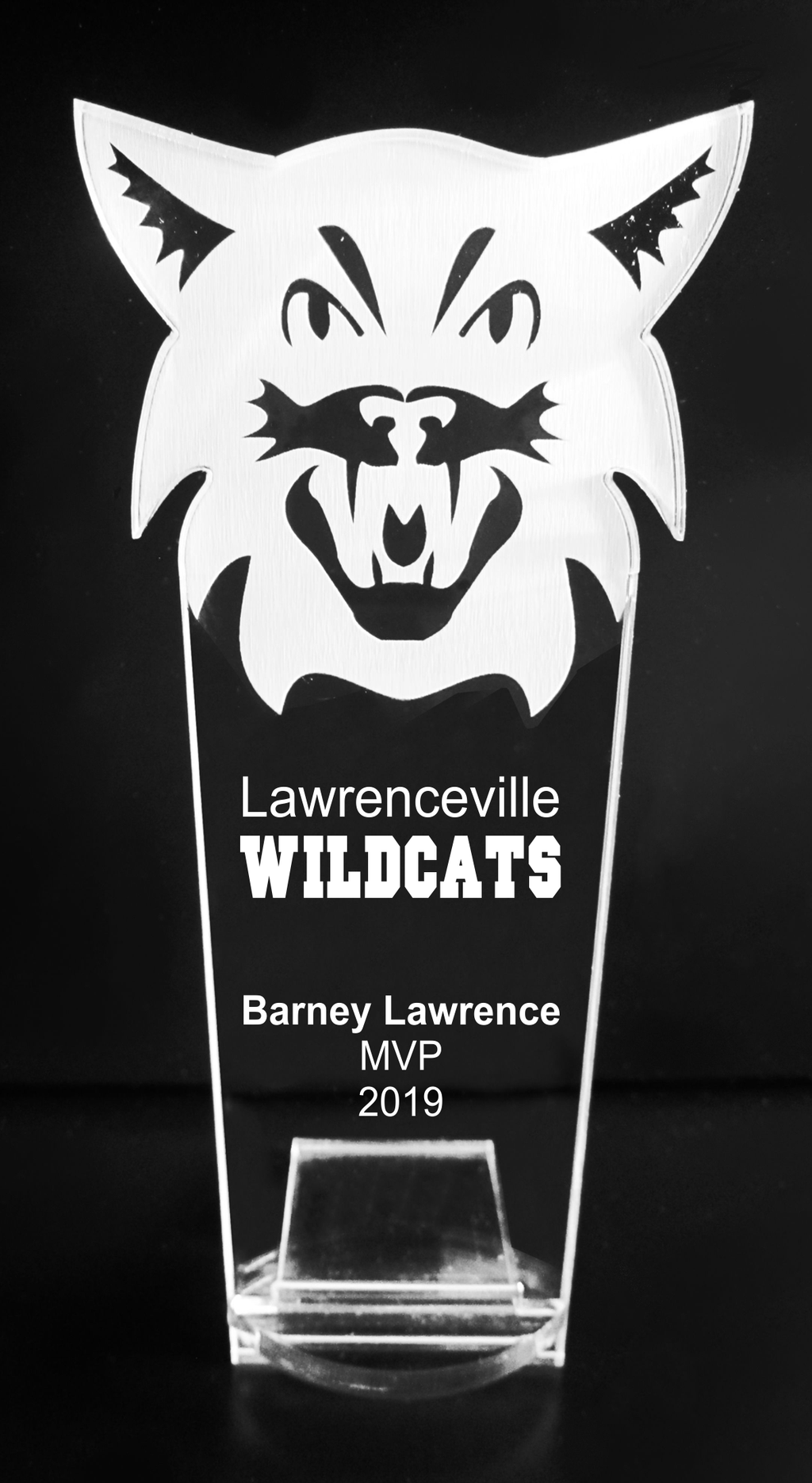 VALUE LINE Wildcat Bobcat Mascot Acrylic Trophy Award