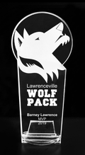 VALUE LINE Wolf Mascot Acrylic Trophy Award