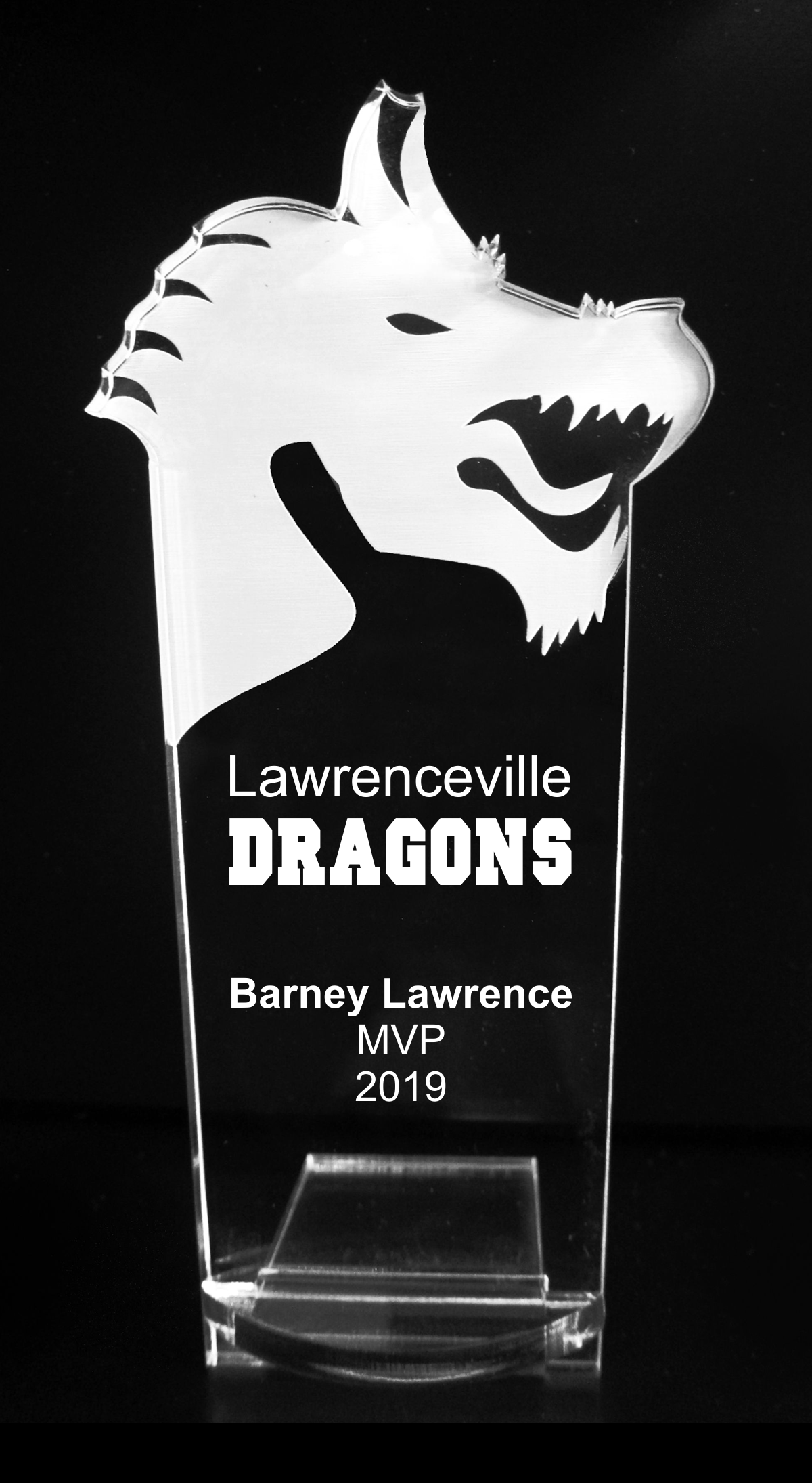 VALUE LINE Dragon Acrylic Mascot Trophy Award