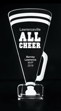 VALUE LINE Cheer Squad Megaphone Acrylic Trophy Award
