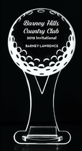 VALUE LINE Golf Ball on Tee Acrylic Trophy Award