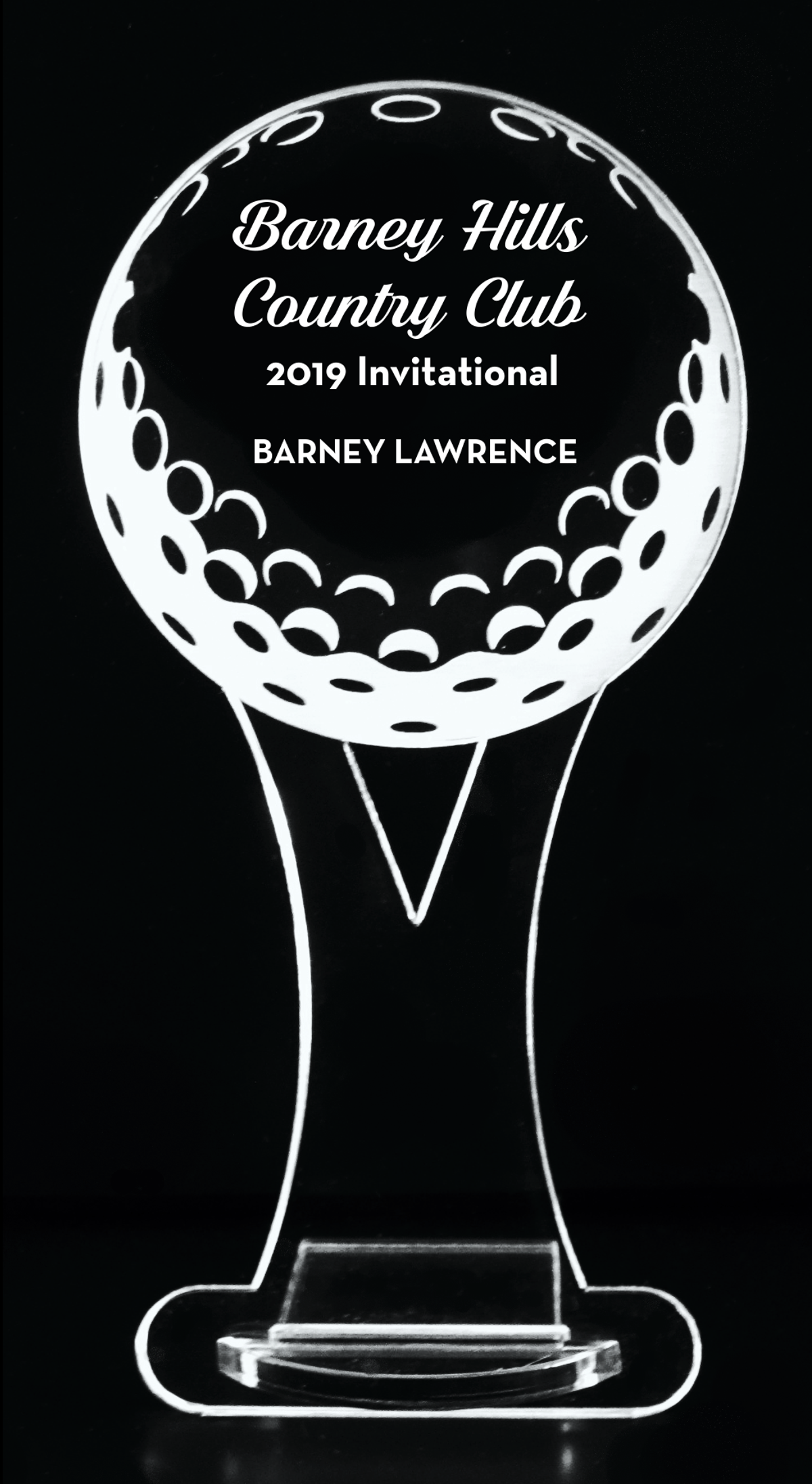 VALUE LINE Golf Ball on Tee Acrylic Trophy Award