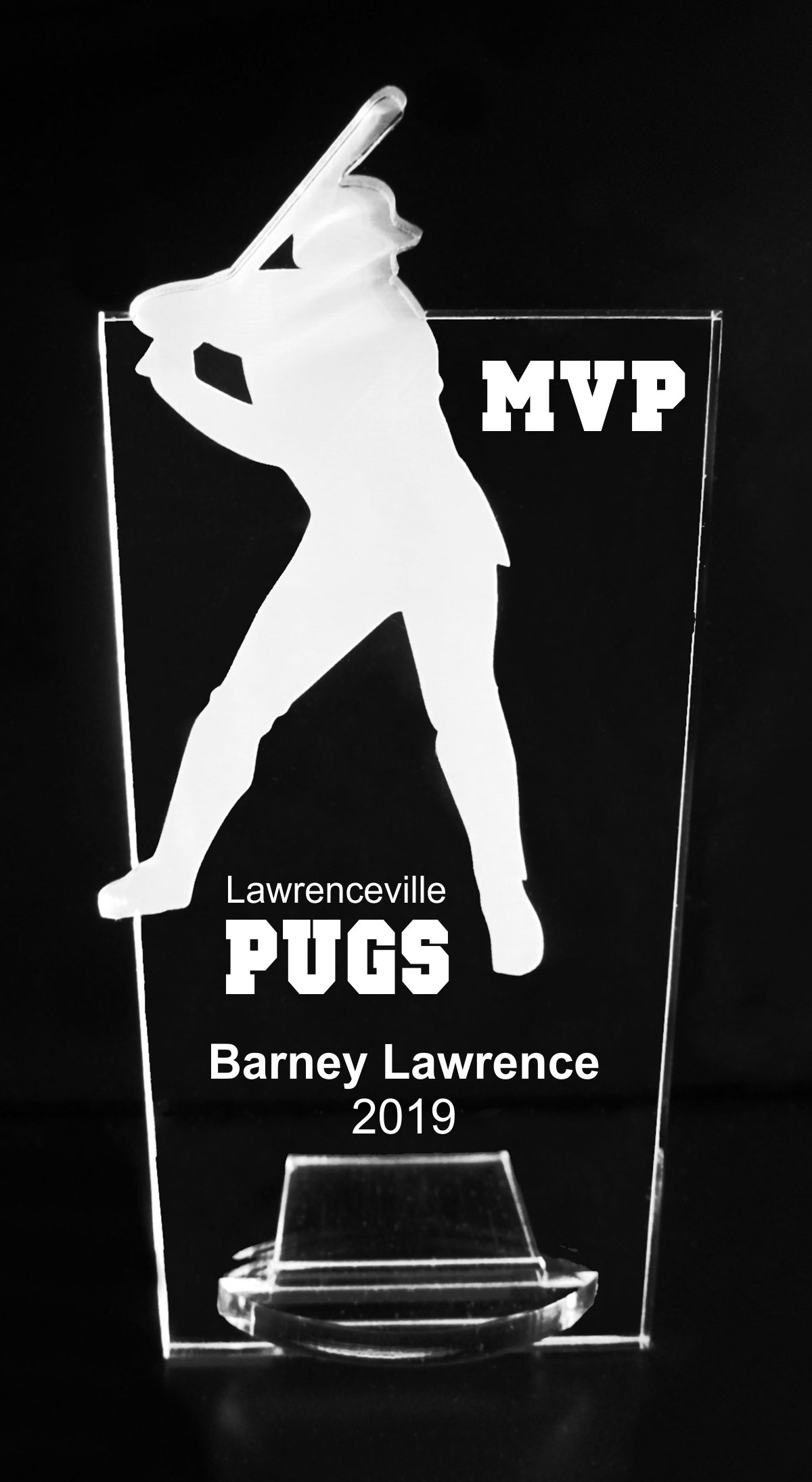 VALUE LINE Baseball Batter Acrylic Trophy Award