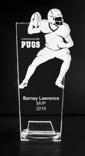VALUE LINE Football Quarterback Acrylic Trophy Award